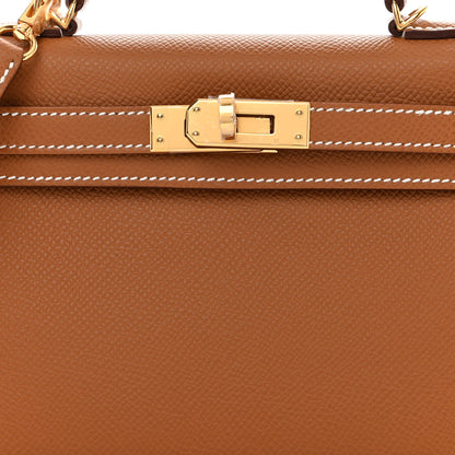 Hermes Epsom Mini Kelly Sellier 20 Gold 9 of 11