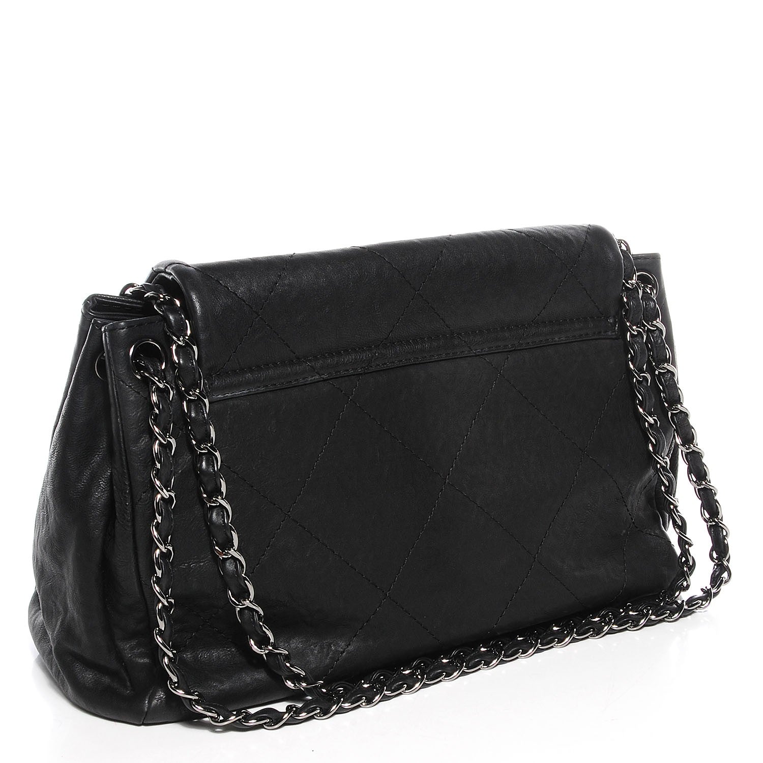 Chanel Washed Calfskin Large Hamptons Shopping Tote Black 3 of 7