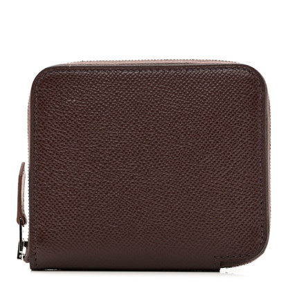 Hermes Epsom Silk'in Compact Wallet Chocolate 1 of 7