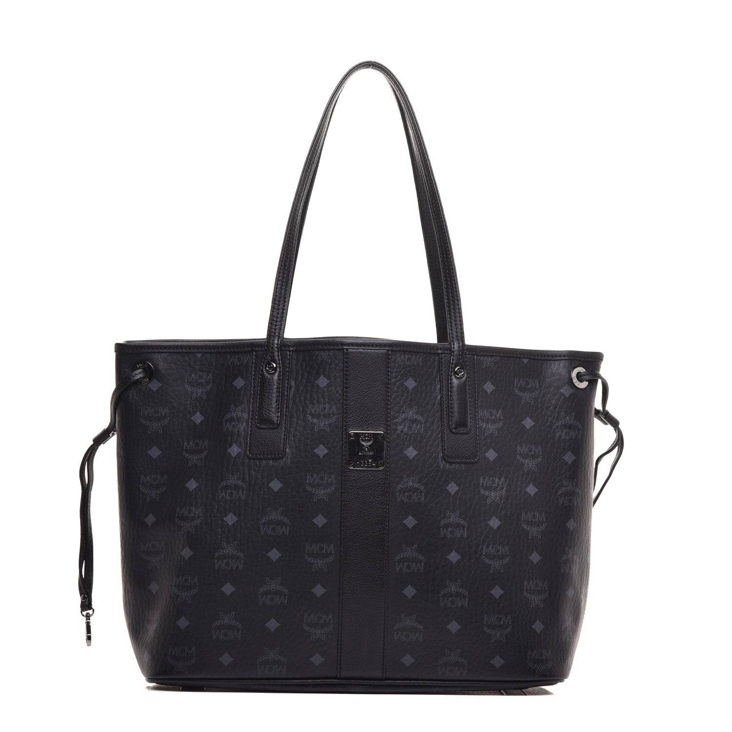 MCM Visetos Medium Liz Reversible Shopper Tote Black 1 of 16