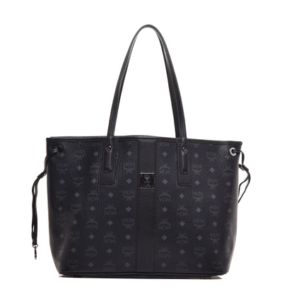 MCM Visetos Medium Liz Reversible Shopper Tote Black 1 of 16