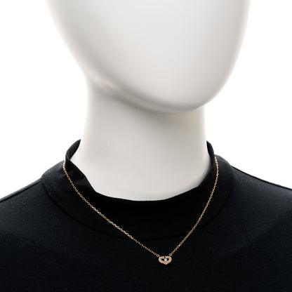 Cartier 18K Pink Gold Diamond XS Hearts and Symbols Necklace 2 of 4