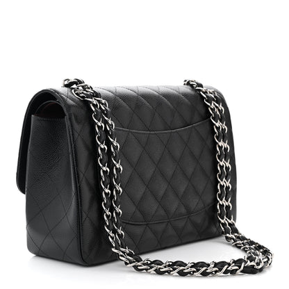 Chanel Caviar Quilted Jumbo Double Flap Black 3 of 11