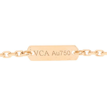 Van Cleef & Arpels 18K Rose Gold Diamond Vintage Alhambra Pendant Necklace 4 of 7