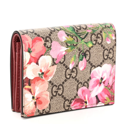 Gucci GG Supreme Monogram Blooms Card Case Beige Multicolor Dry Rose 3 of 8