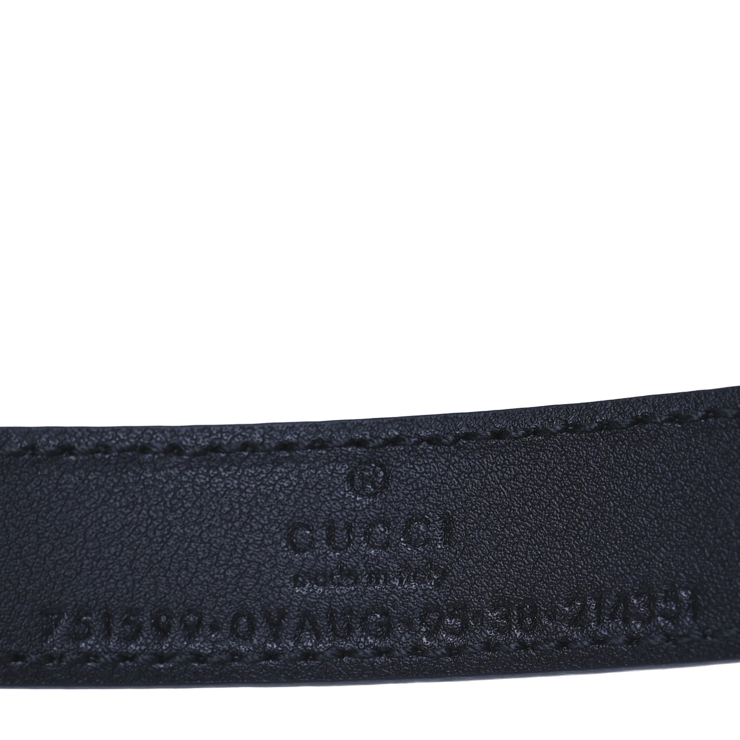 Calfskin Crystal Logo Thin Belt 95 38 Black