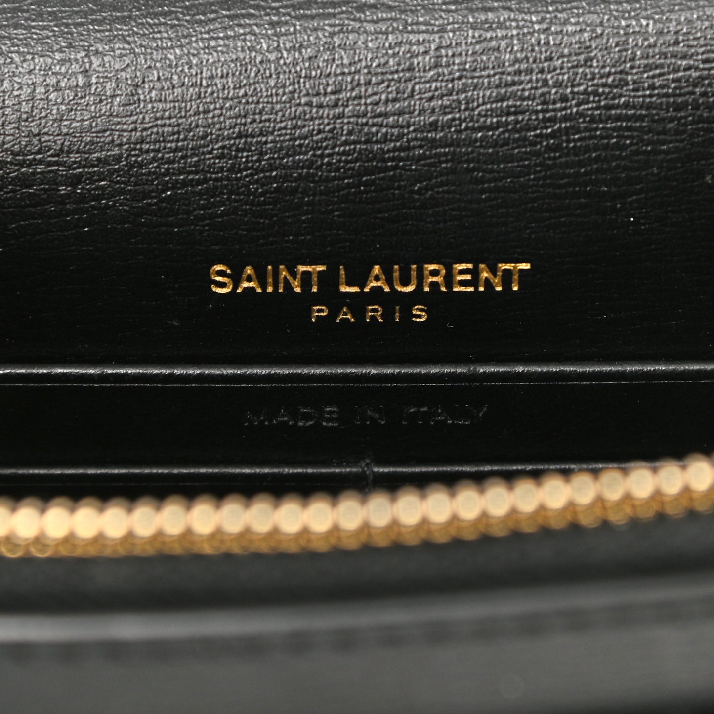 Calfskin Monogram Sunset Chain Wallet Black