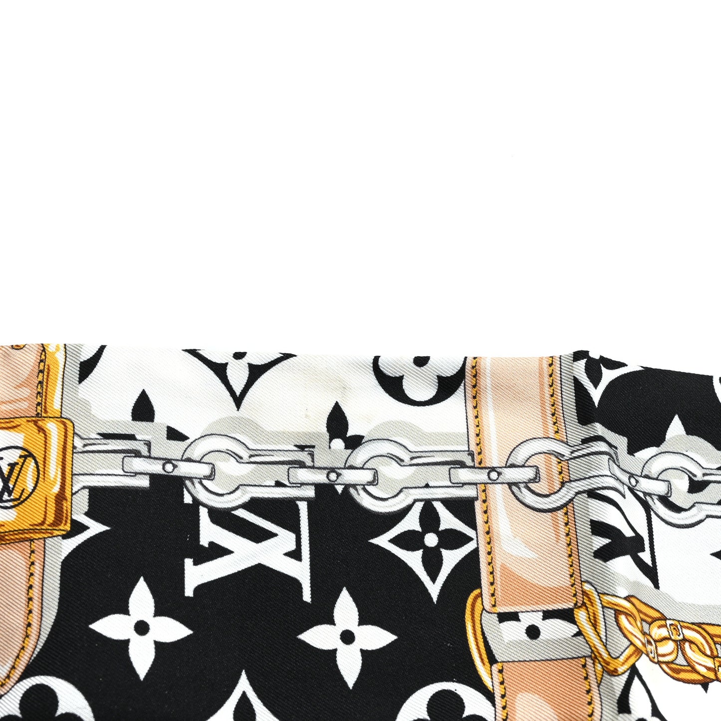 Silk Monogram Confidential Bandeau Black