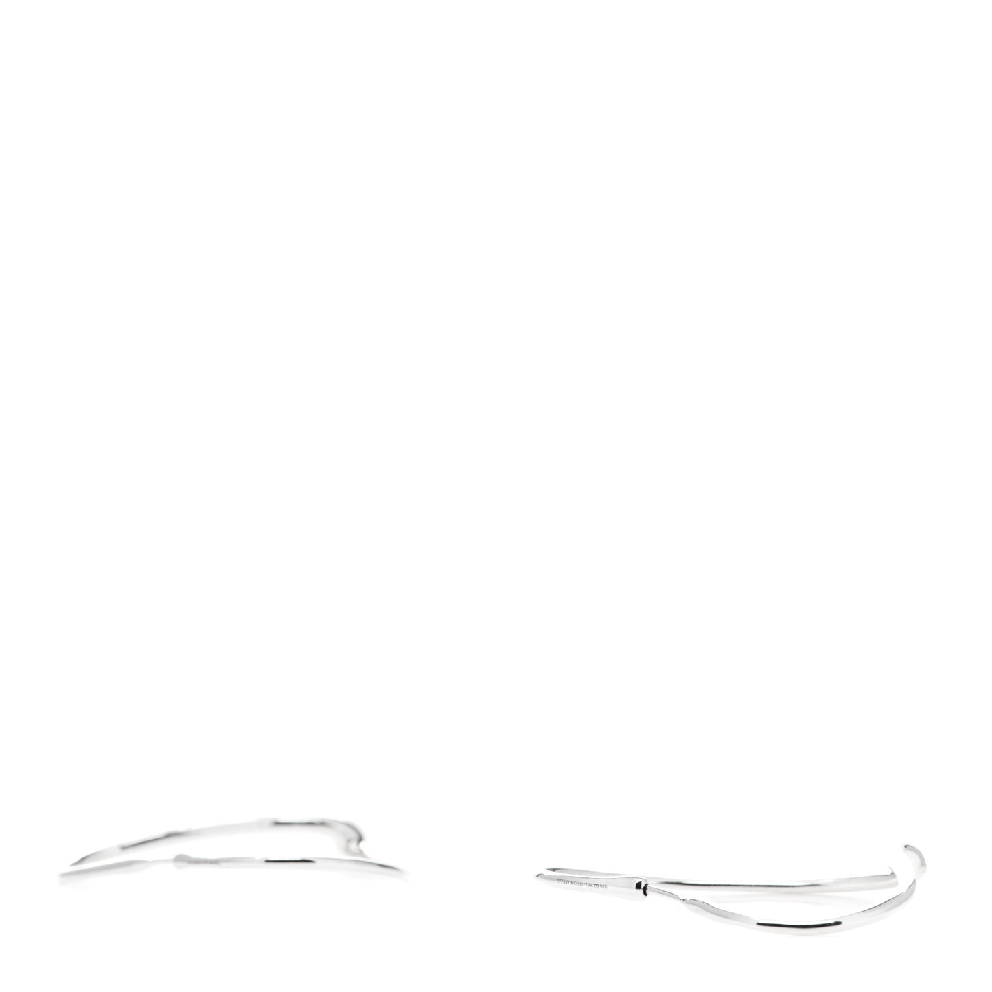 Sterling Silver Medium Elsa Peretti Open Heart Hoop Earrings