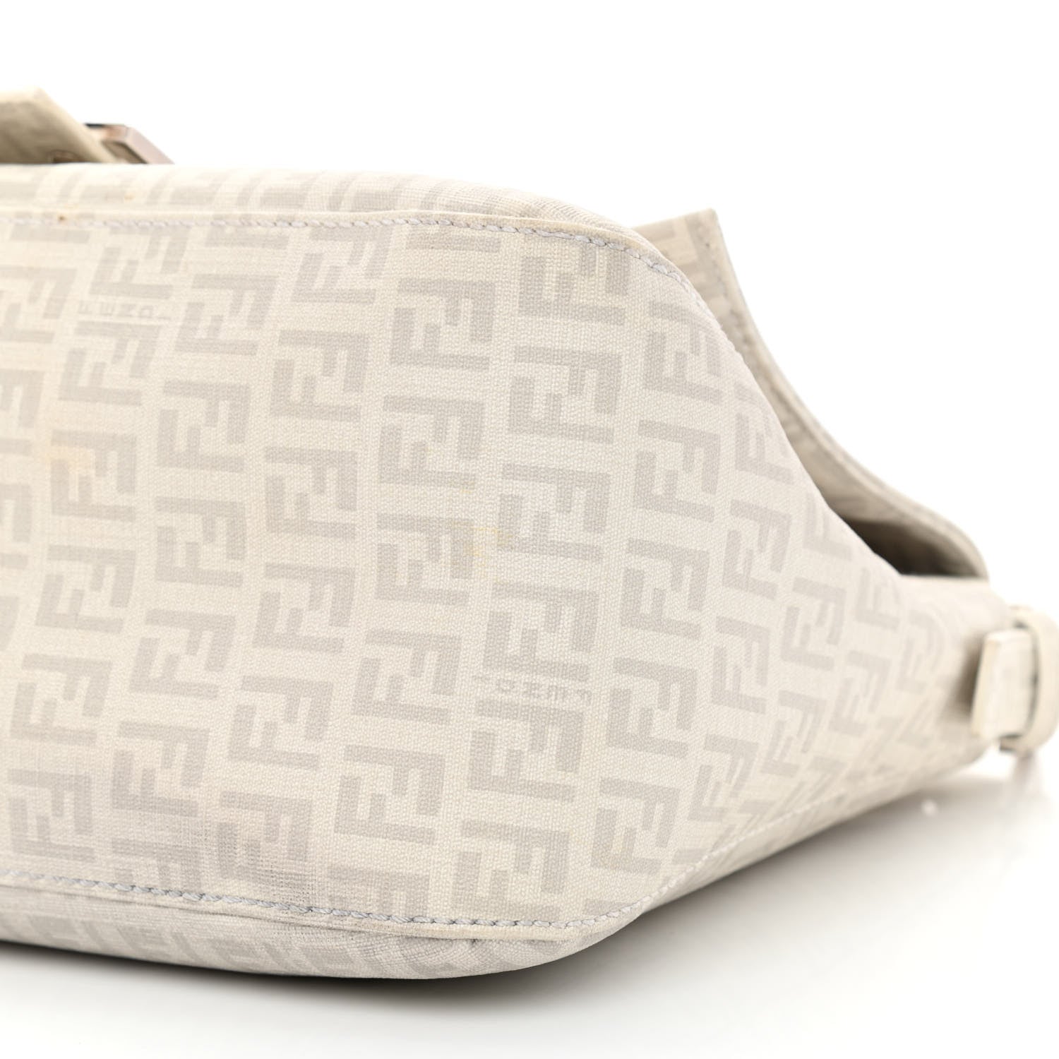 Fendi Zucchino Spalmati Forever Mama Baguette White 10 of 12