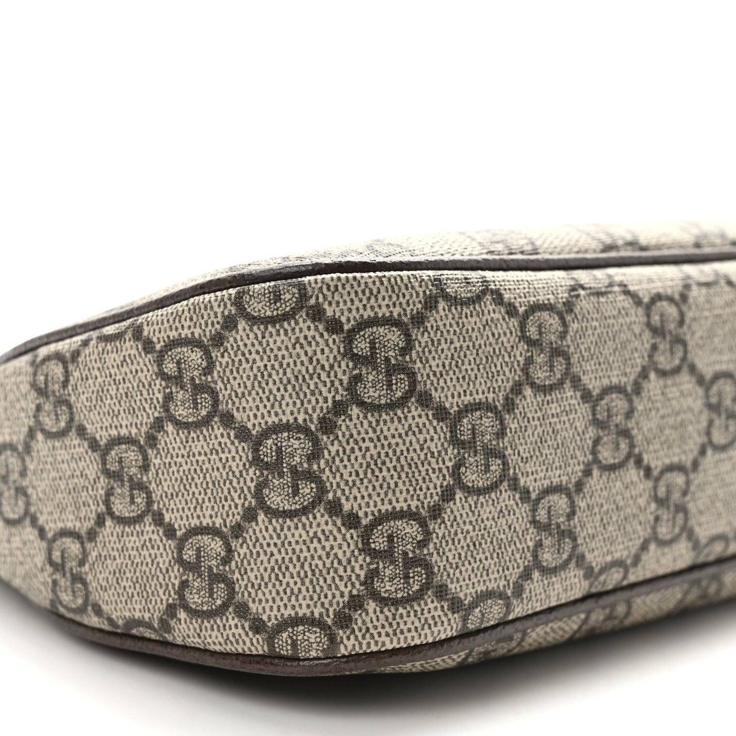 GG Supreme Monogram Textured Dollar Calfskin Web Small Ophidia GG Handbag Beige Ebony New Acero