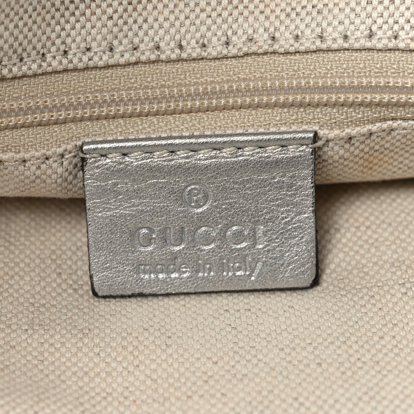 Guccissima Medium Sukey Tote Silver