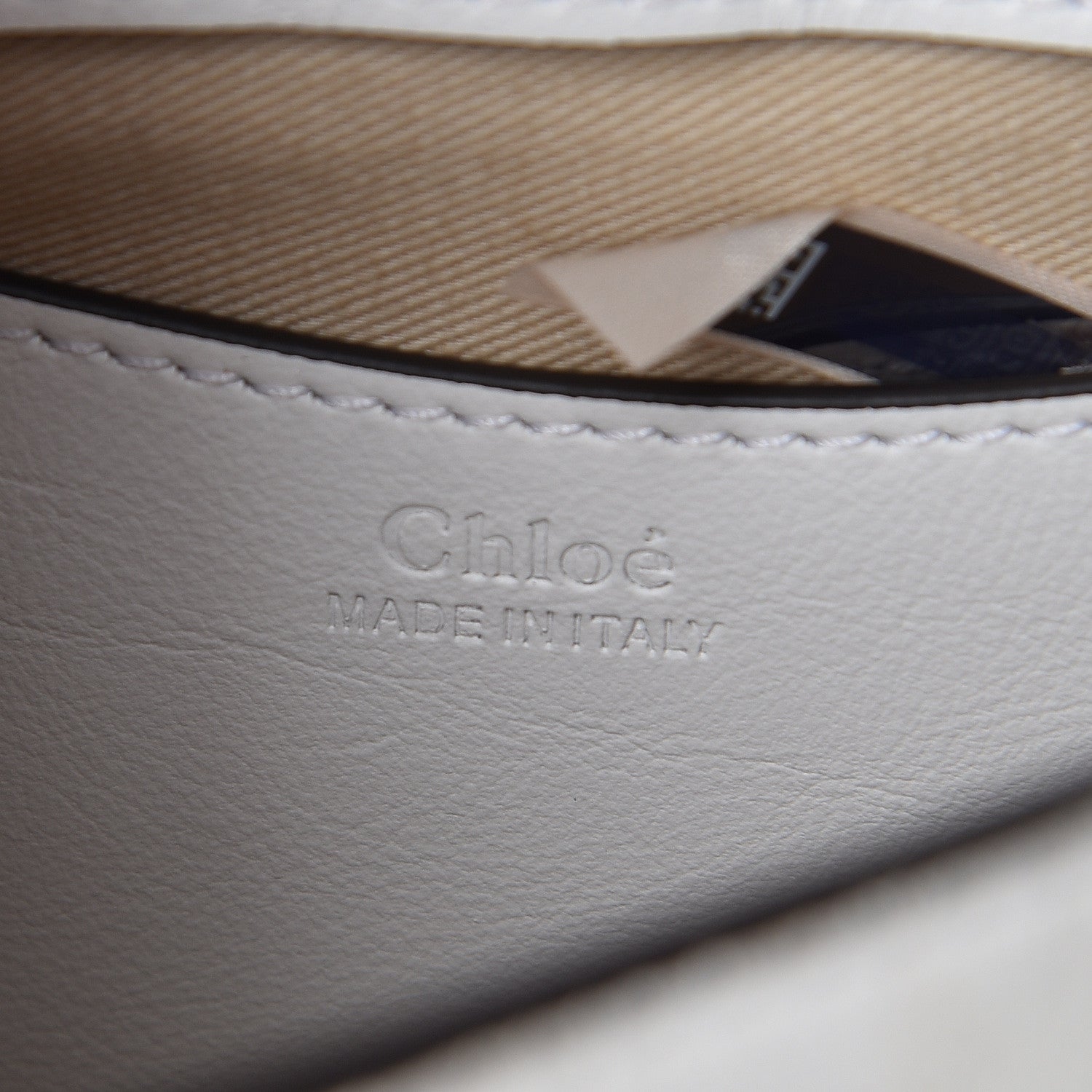 Chloe Calfskin Crocodile Embossed Small Tess Bag Brilliant White 6 of 9