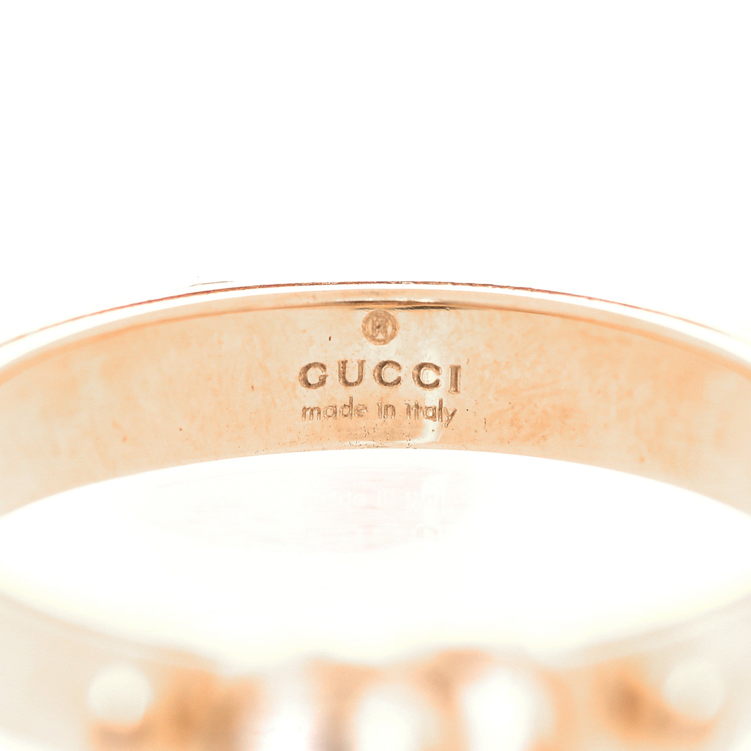 Gucci 18K Yellow Gold Running GG Ring 51 5.75 4 of 4