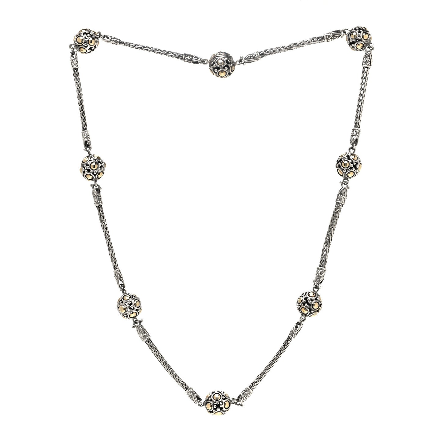 Sterling Silver 18K Yellow Gold Jaisalmer Station Necklace