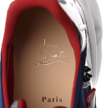 Christian Louboutin Neoprene Patent Glitter Wet Red Runner Flat Sneakers 46 Version Multi 6 of 8