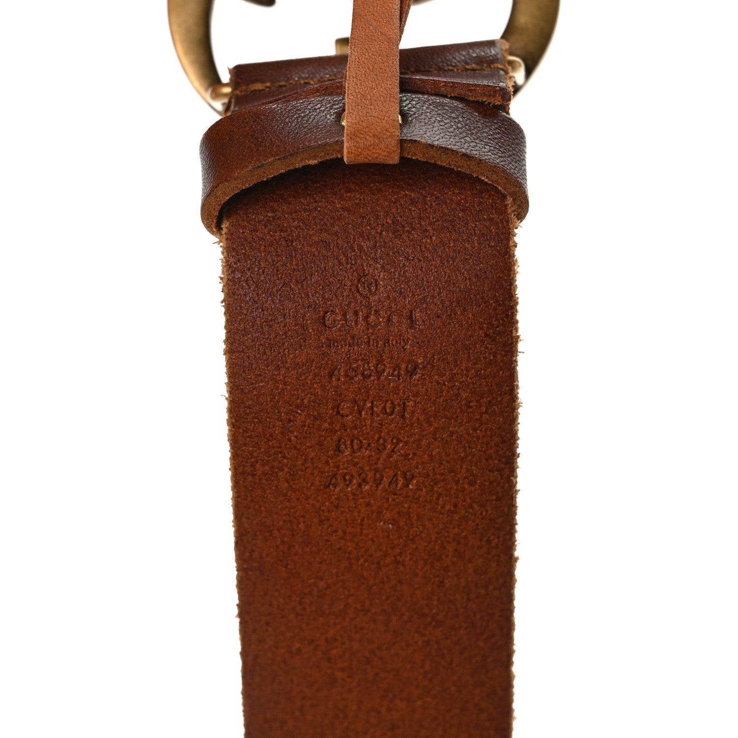Gucci Faded Calfskin Snake Double G 40mm Belt 80 32 Cuir 3 of 4