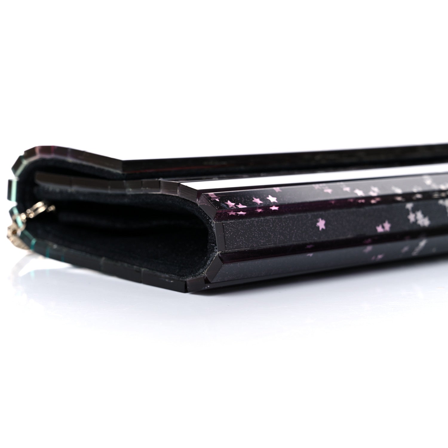 Jimmy Choo Acrylic Glitter Sweetie Star Clutch Black 7 of 10