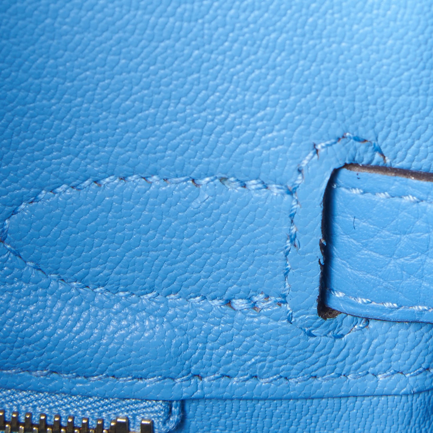 Taurillon Clemence Birkin 30 Bleu Paradis