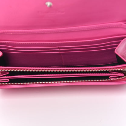 Christian Dior Lambskin Cannage Rendezvous Chain Wallet Pink 5 of 14