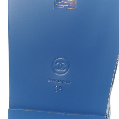 Chanel Denim CC Dad Sandals 39 Blue 8 of 9