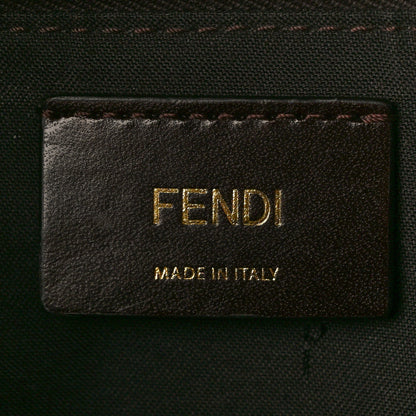 Fendi X FILA Glazed Fabric Vitello Century FF 1974 Mania Belt Bag Mogano Panna Blueberry 6 of 11