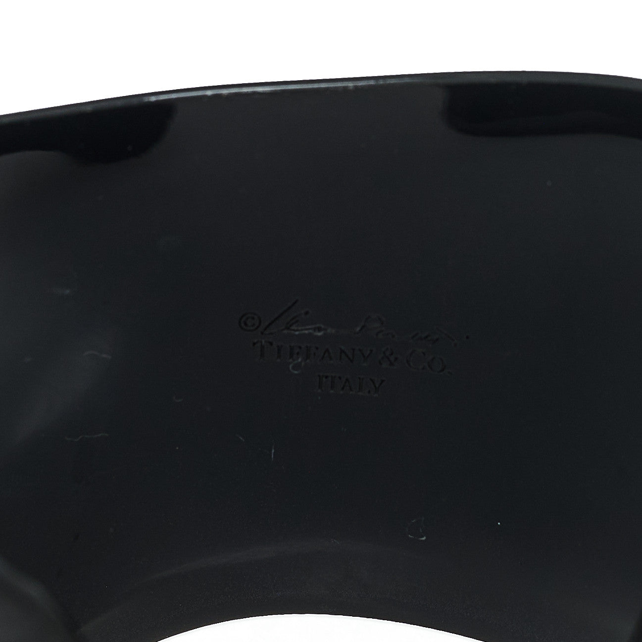 Ruthenium Medium Elsa Peretti Left Wrist Bone Cuff Bracelet Black