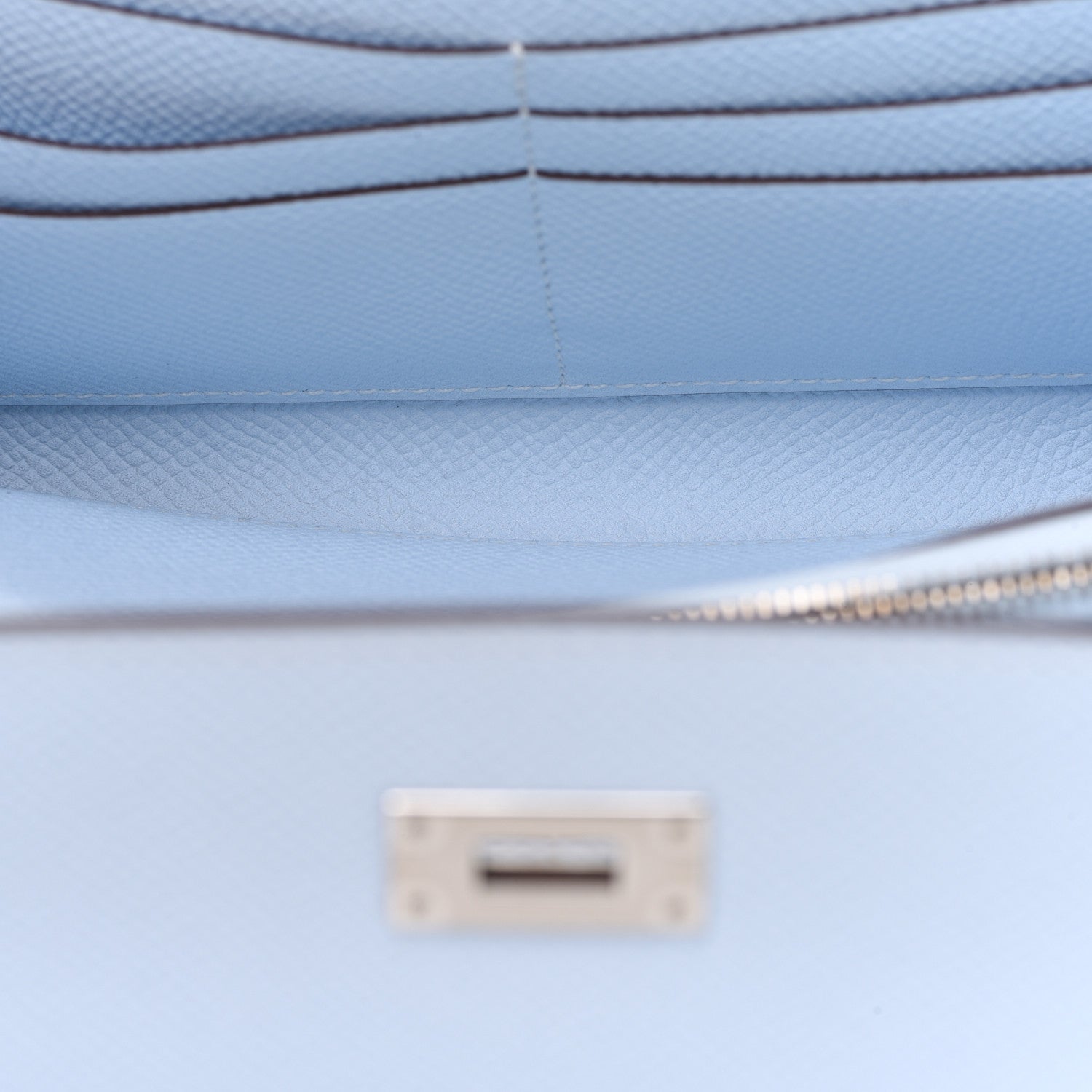 Hermes Epsom Kelly Longue Wallet Bleu Brume 5 of 8