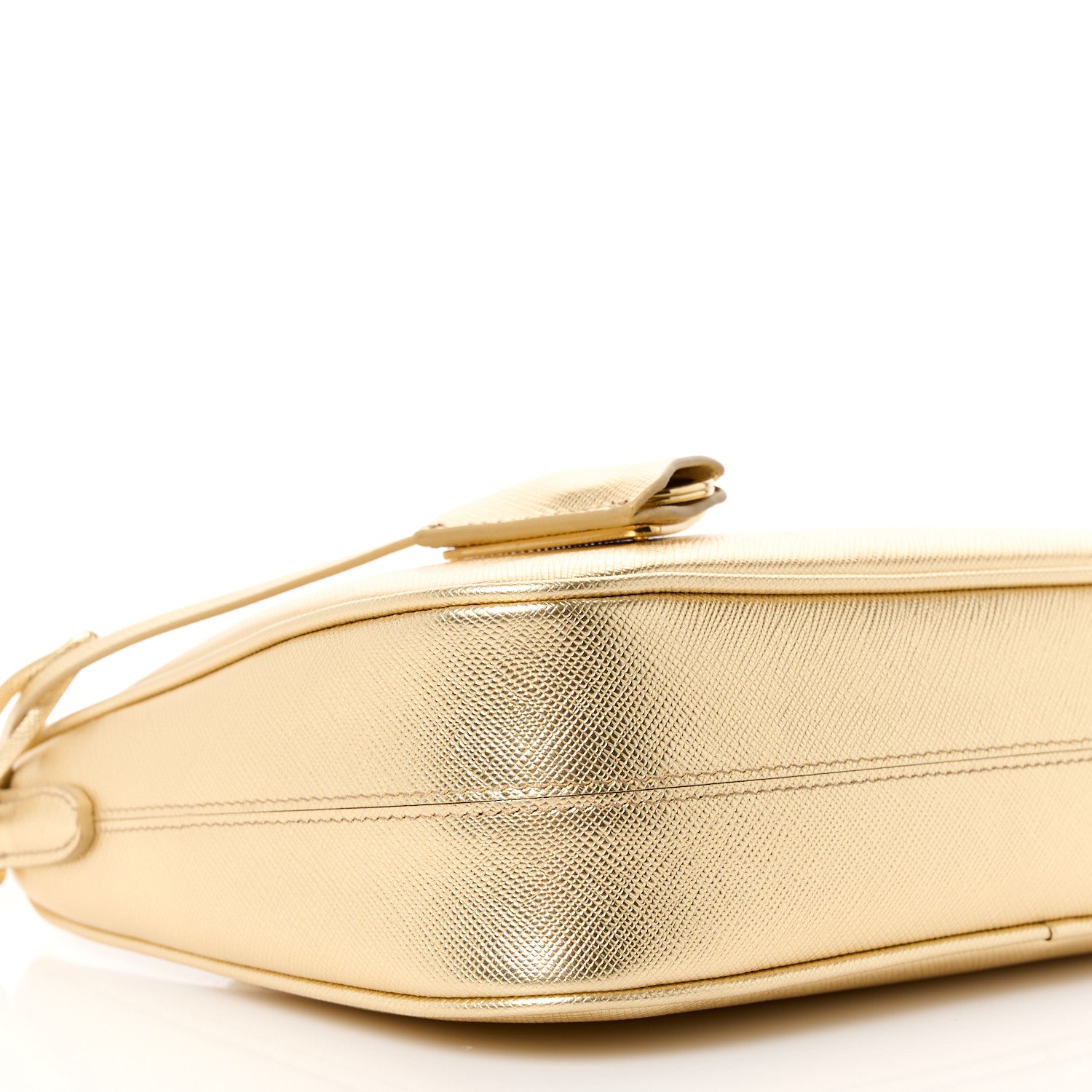 Prada Saffiano Lux Mini Re-Edition Shoulder Bag Platino 11 of 12