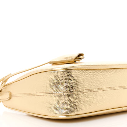 Prada Saffiano Lux Mini Re-Edition Shoulder Bag Platino 11 of 12