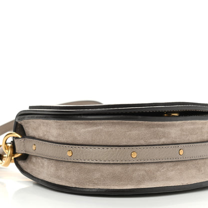 Chloe Calfskin Suede Small Nile Bracelet Bag Motty Grey 9 of 10