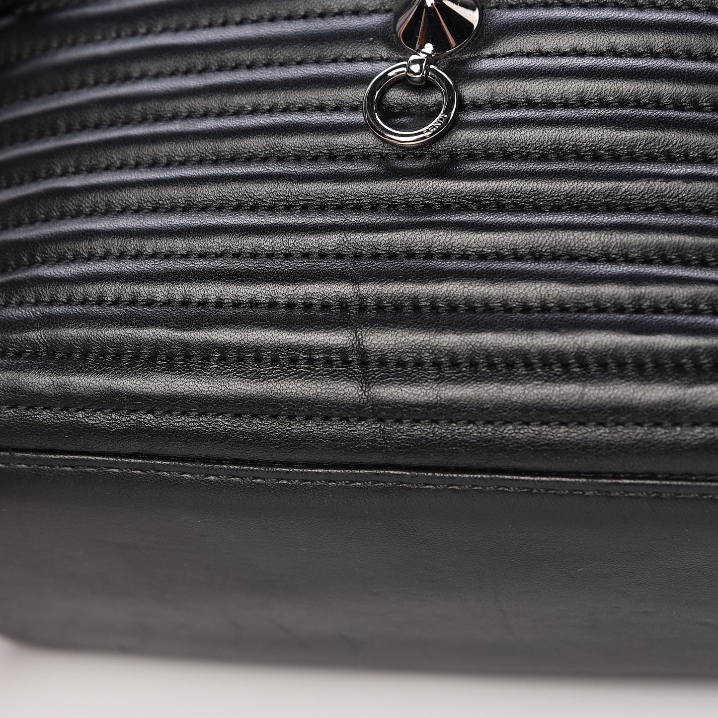 Shiny Nappa Trapuntata Mini Backpack Black