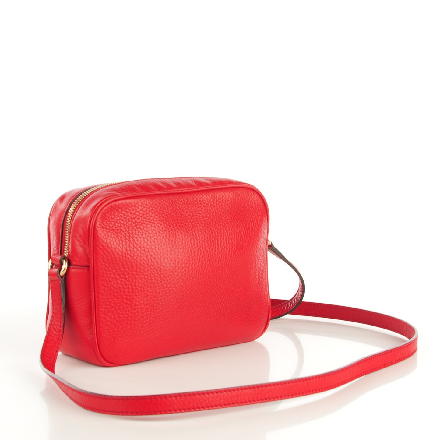 Pebbled Calfskin Small Soho Disco Bag Tabasco Red