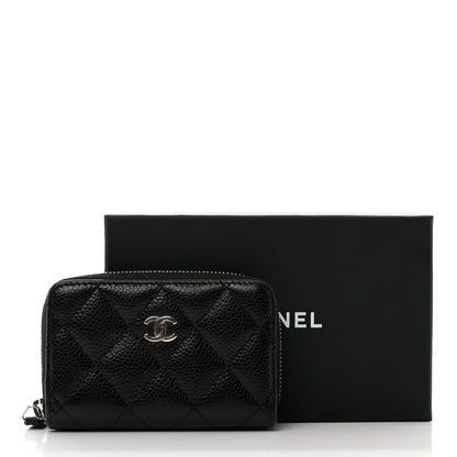 Chanel Caviar Quilted Zip Coin Purse Black 8 of 8