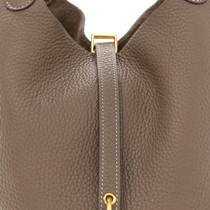 Hermes Taurillon Clemence Picotin Lock 22 MM Etoupe 8 of 11