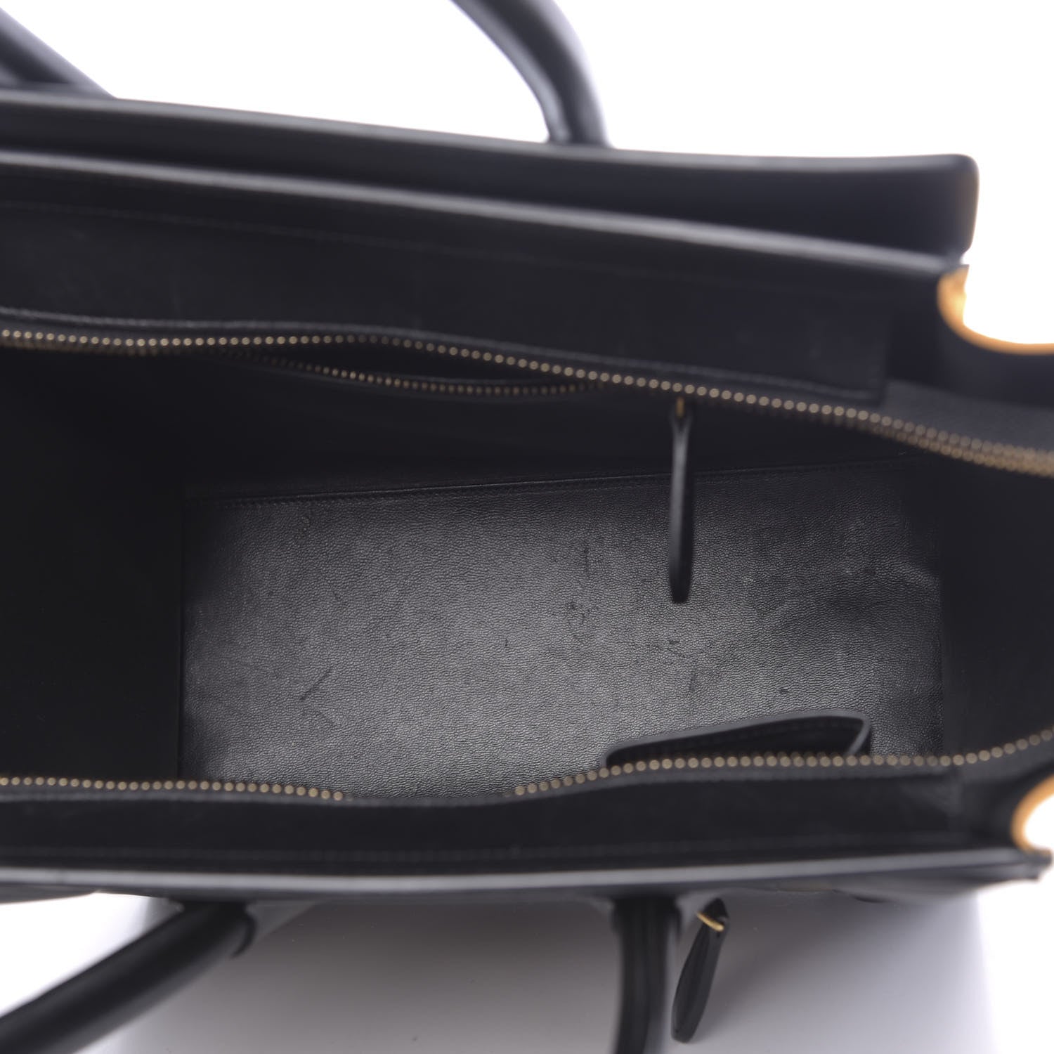 Celine Drummed Calfskin Suede Tri-color Micro Luggage Amber 5 of 17