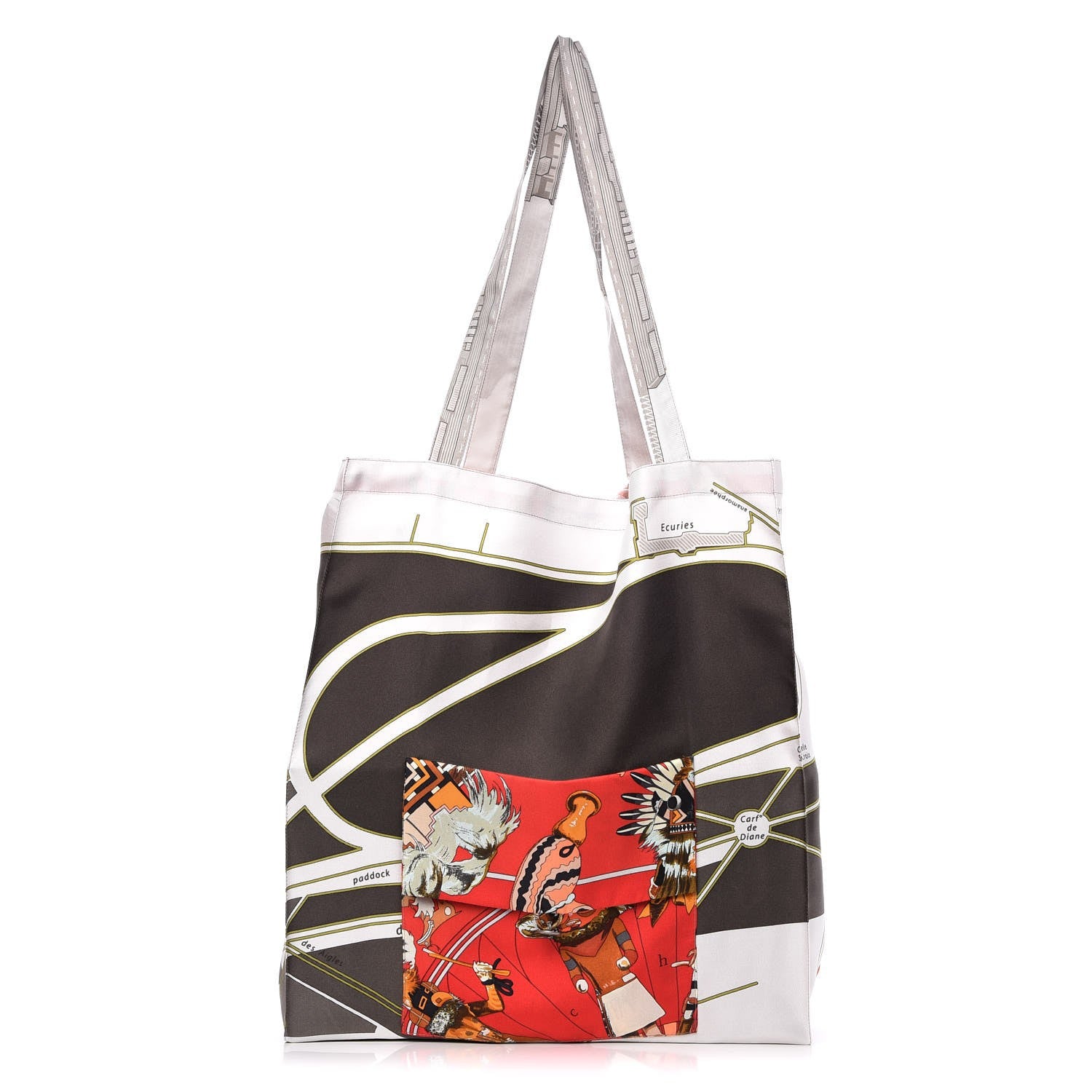 Hermes Silk Petit H Kachinas Shopping Bag 1 of 8