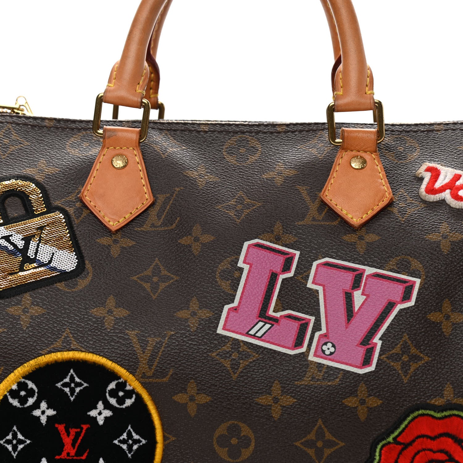 Louis Vuitton Monogram Patches Speedy Bandouliere 30 8 of 17