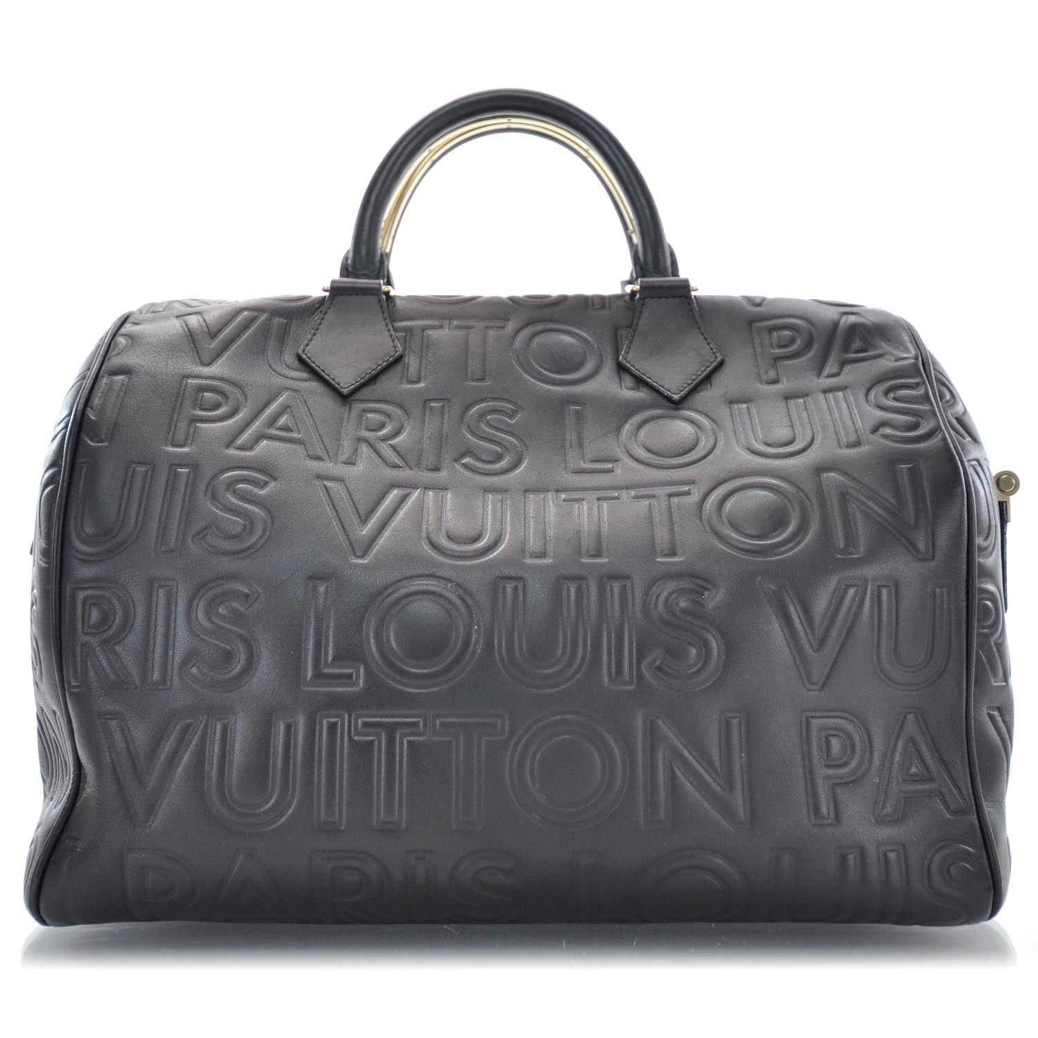 Louis Vuitton Calfskin Embossed Speedy Cube 30 Black 1 of 10