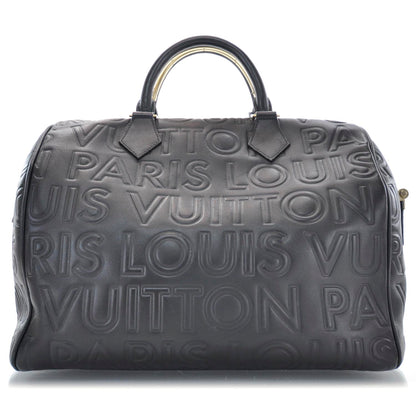 Louis Vuitton Calfskin Embossed Speedy Cube 30 Black 1 of 10