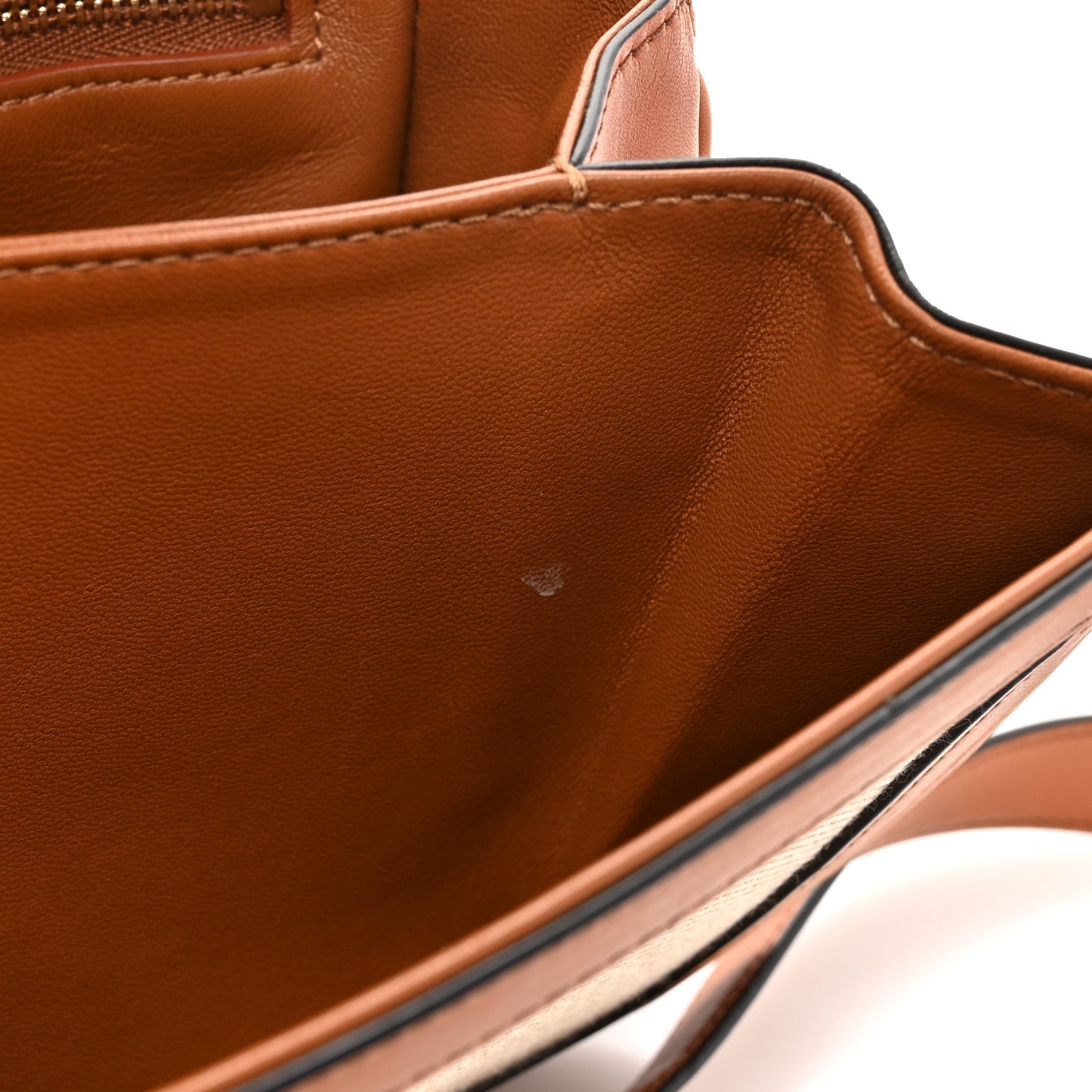 Canvas Calfskin Medium Classique Triomphe Bag White Tan