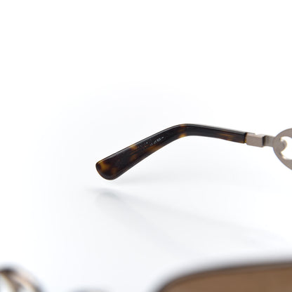 Gucci Metal Semi Rimless Marina Chain Sunglasses Havana 6 of 7