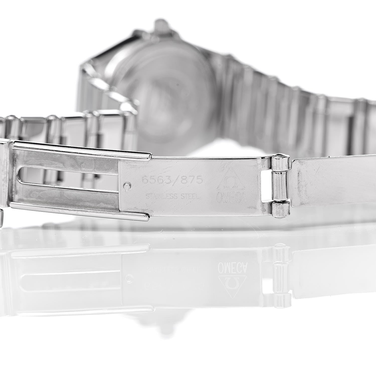 Omega Stainless Steel Diamond Bezel Mother of Pearl 22mm Constellation My Choice Quartz Watch 1465.71.00 5 of 6