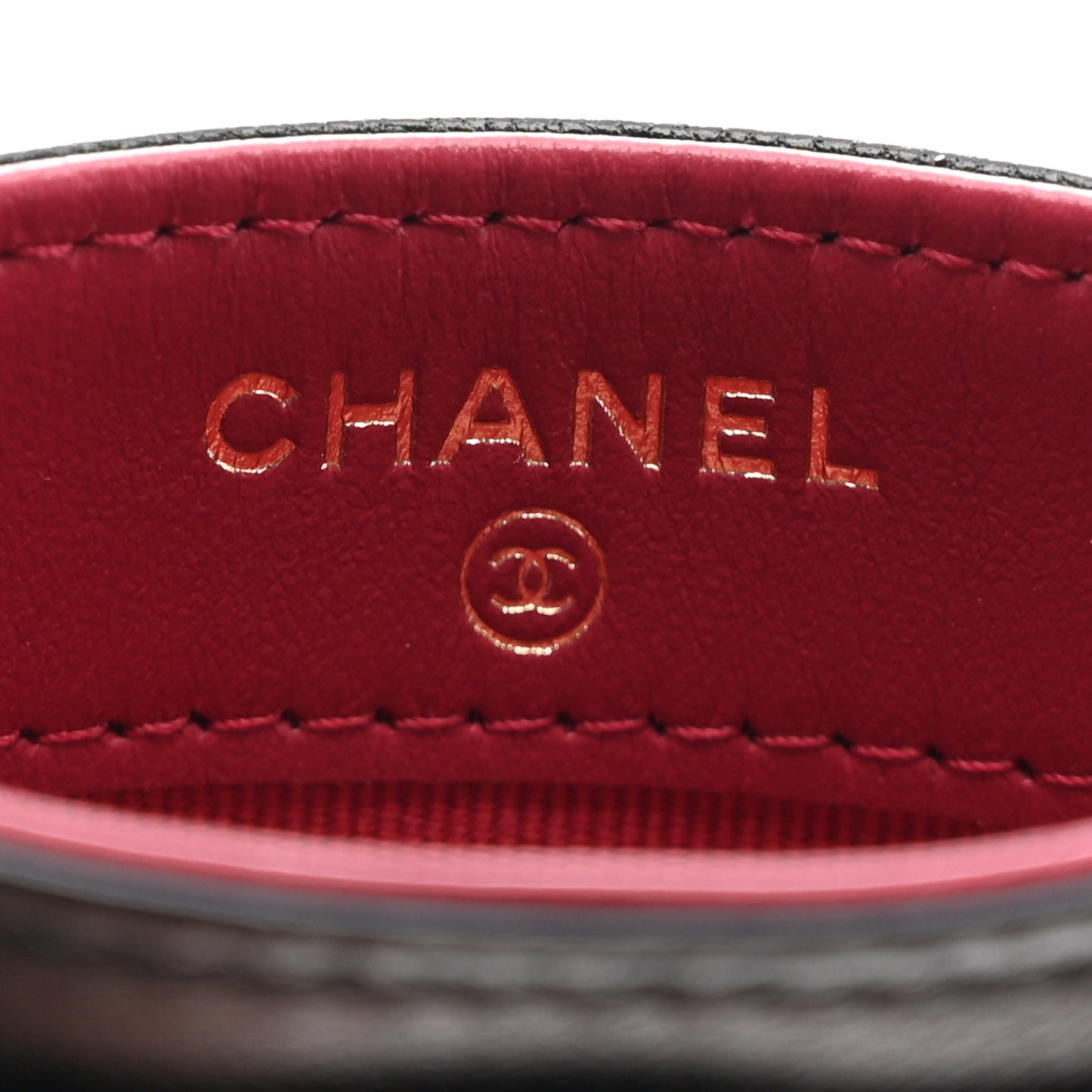 Lambskin Quilted Chanel 19 Card Holder Black
