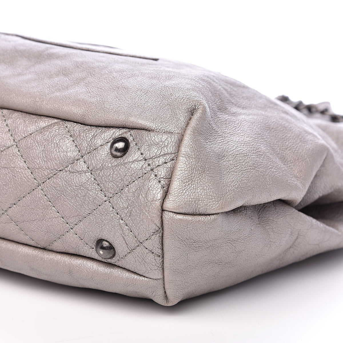 Chanel Calfskin Large Trianon Tote Grey 10 of 11