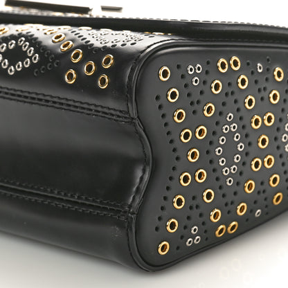 Louis Vuitton Calfskin Eyelet Twist Shoulder Bag MM Black 10 of 10