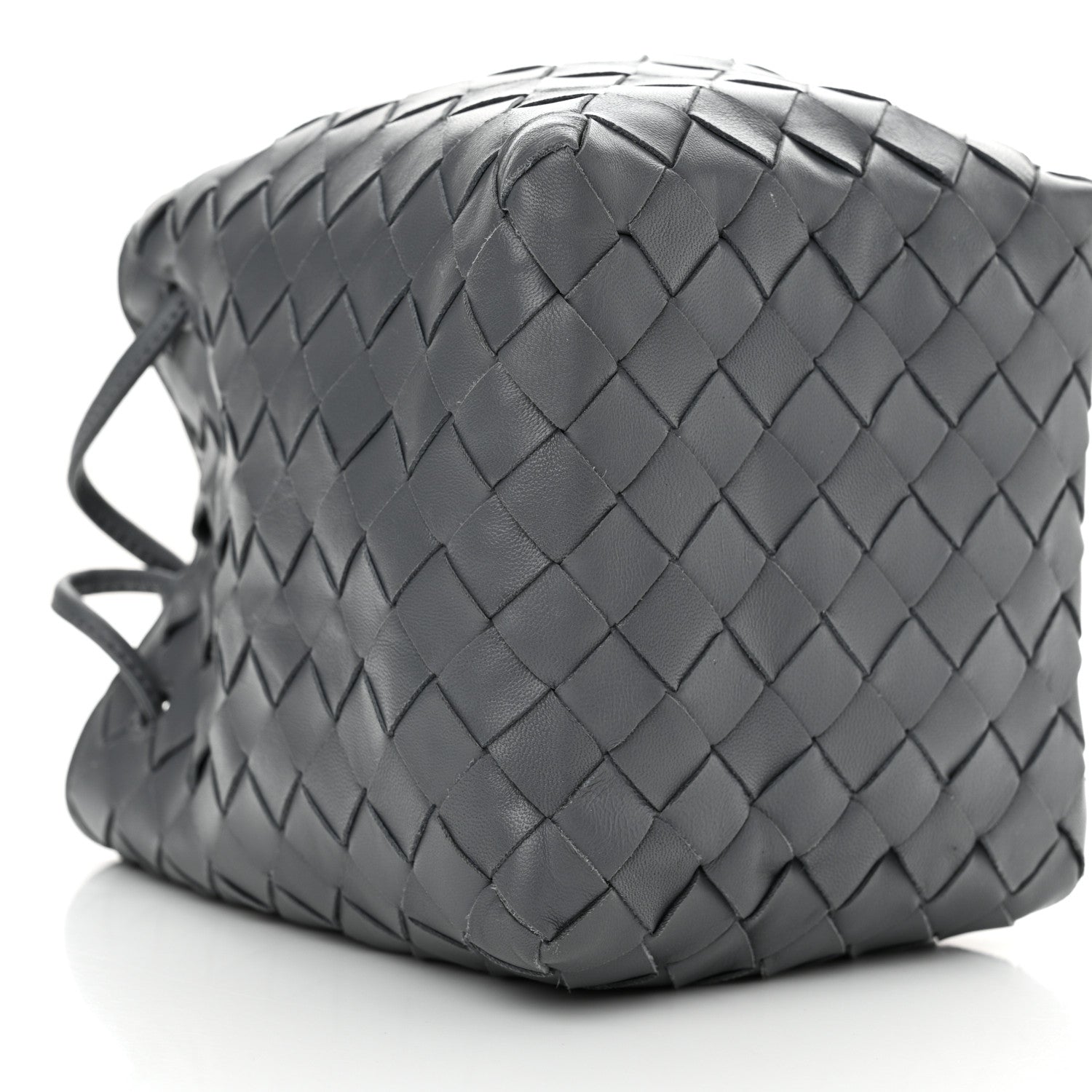 Bottega Veneta Nappa Intrecciato Small Drawstring Bucket Bag Thunder 8 of 9