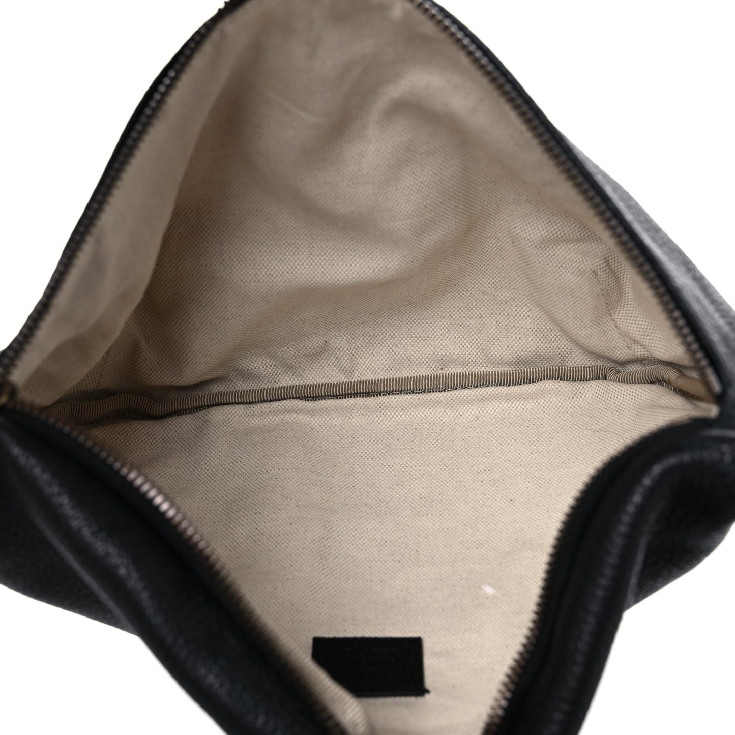 Grained Calfskin Logo Belt Bag Black