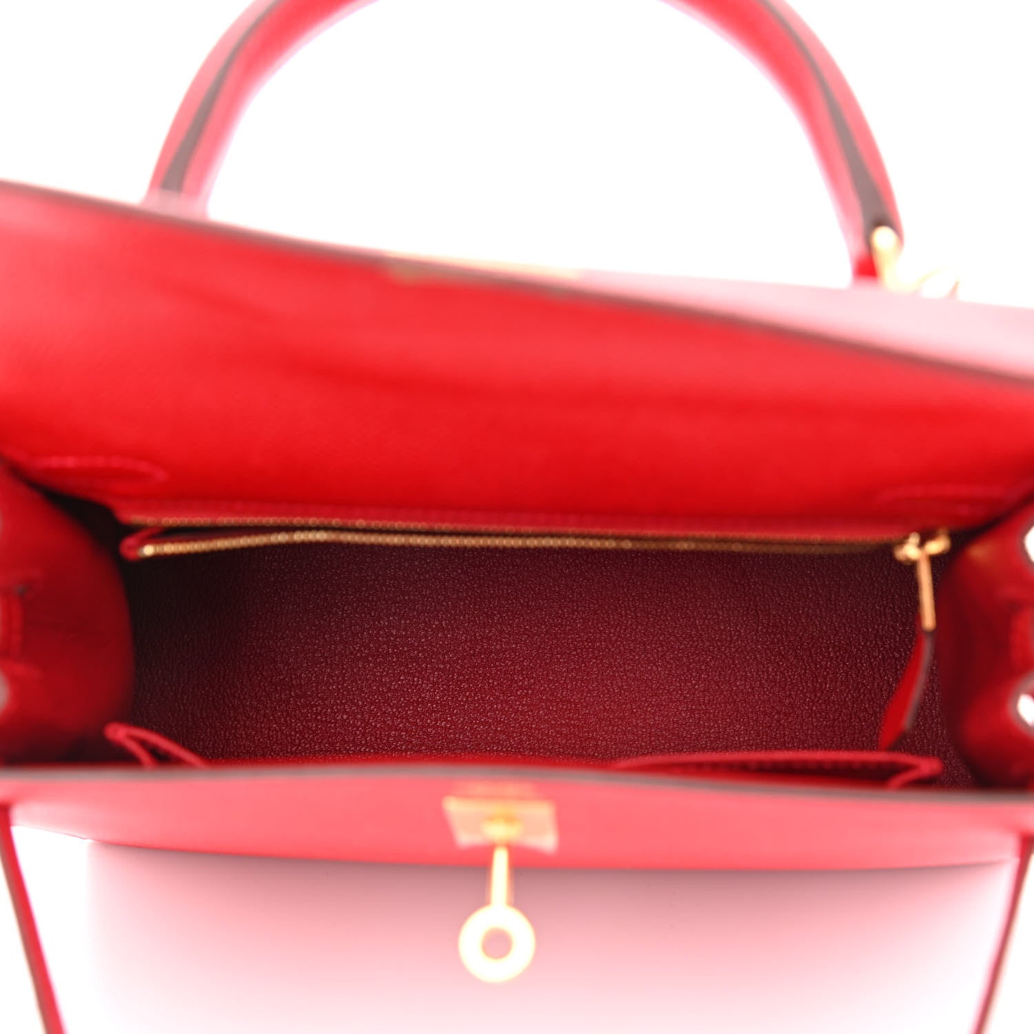 Hermes Epsom Kelly Sellier 25 Rouge Casaque 5 of 11