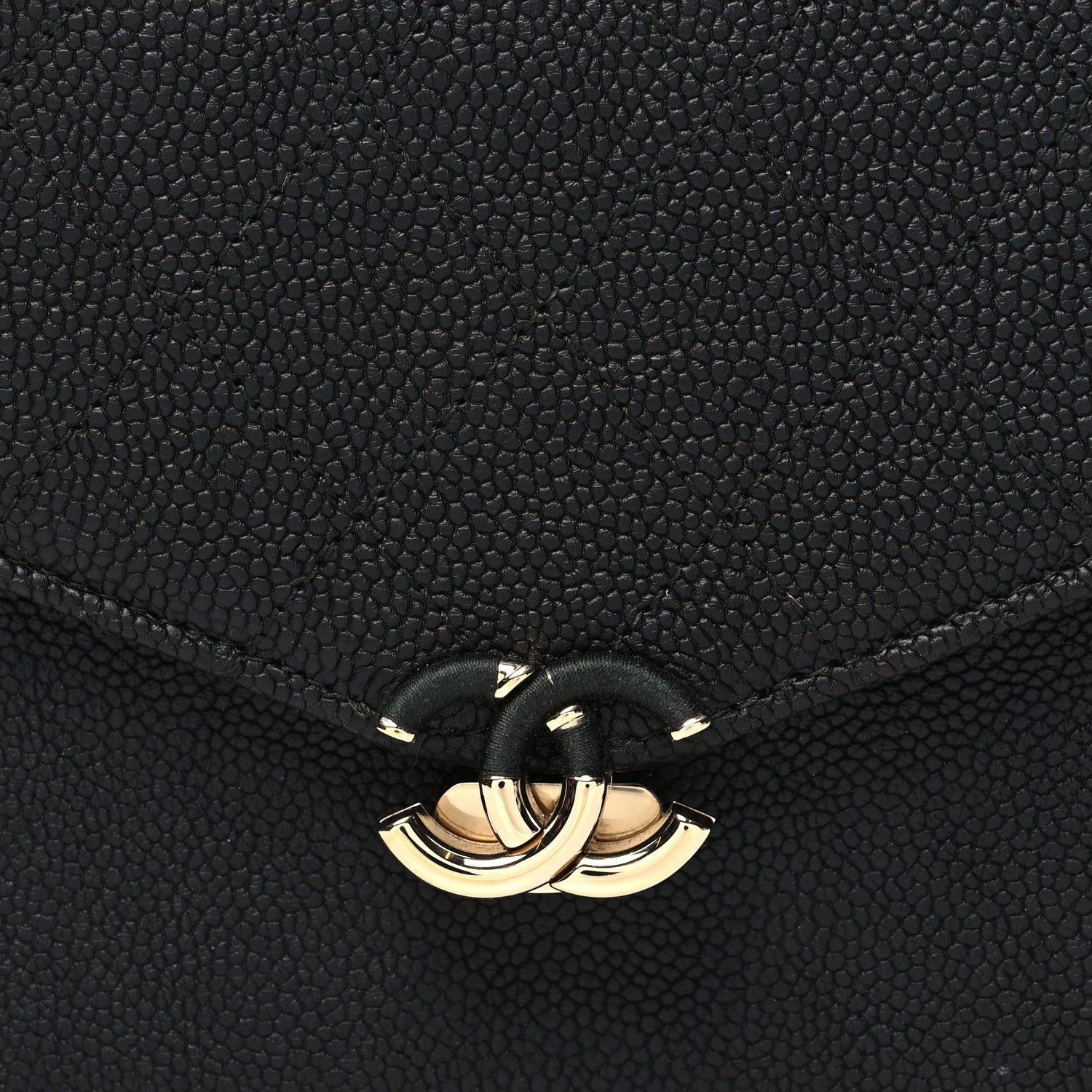 Chanel Grained Calfskin Quilted Cuba Wallet On Chain WOC Black 9 of 11